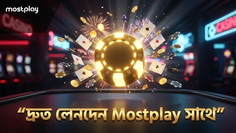 দ্রুত লেনদেন নিশ্চিত করে Mostplay প্লেয়ারদের সুবিধা।